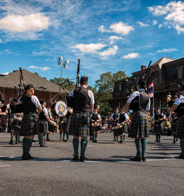 Bagpipers at Celtic Classic Highland Games & Festival in Bethlehem, Pa.
