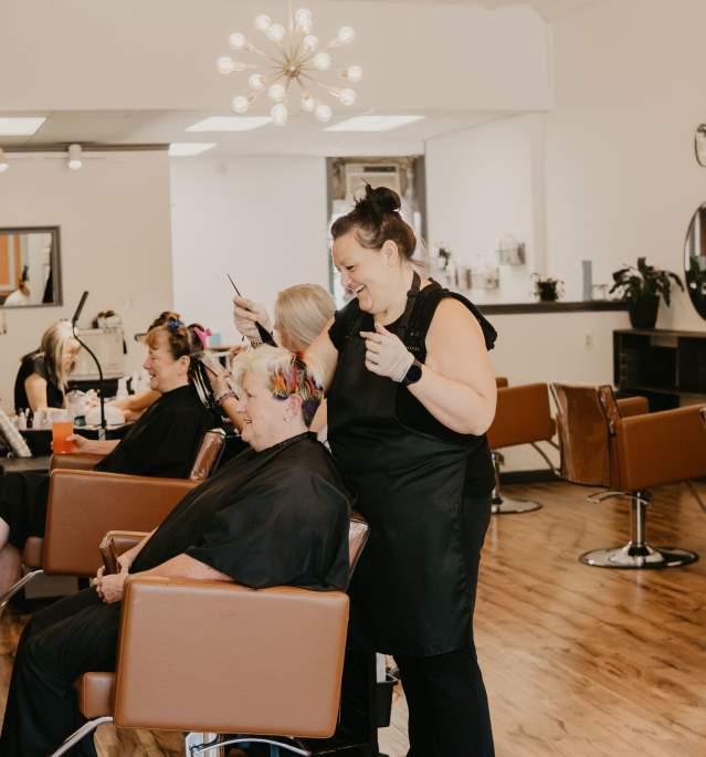 Woman Working at Hair Salon