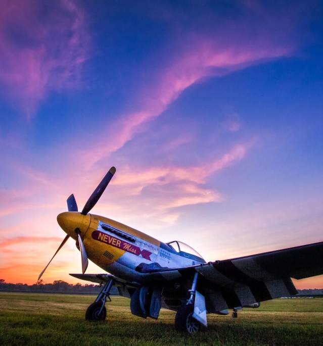 Warplane Field Sunset