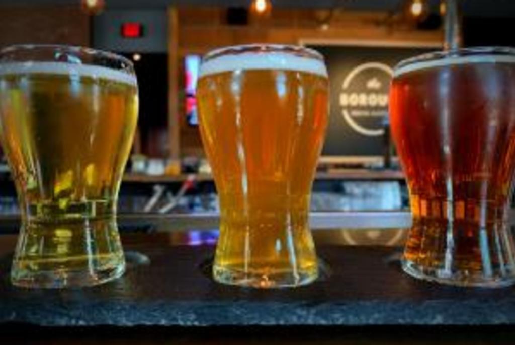 Borough House Flight: Crucial Z's Pilsner, The Drake Pale Ale, & Roly Soli IPA