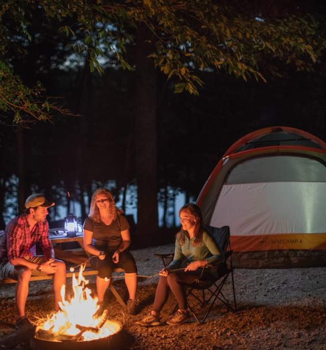 ©Sam Dean, Croft State Park, camp, camping, tent, fire, marshmallow, Fall