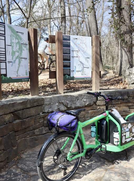 Marley's Bike at a Trailhead Map