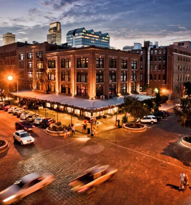 The Old Market Entertainment District is a perfect backdrop for a rustic Omaha date night