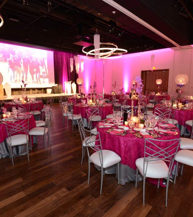Ballroom setup at the Exchange at Bridge Park