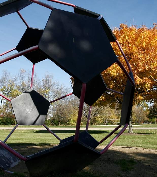 Soccer ball playground equipment
