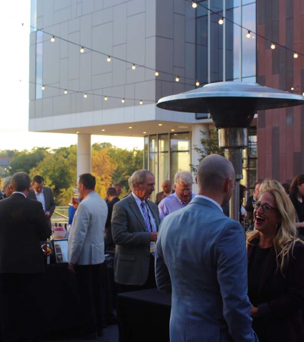 Outdoor reception at The Exchange at Bridge Park
