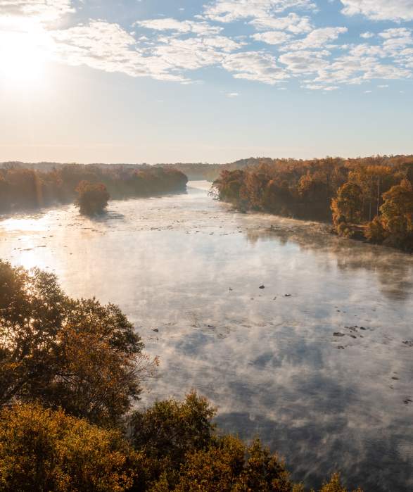 Fall on the Catawba river