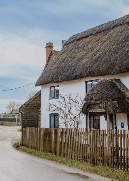Thatched cottage in Minstead in the New Forest