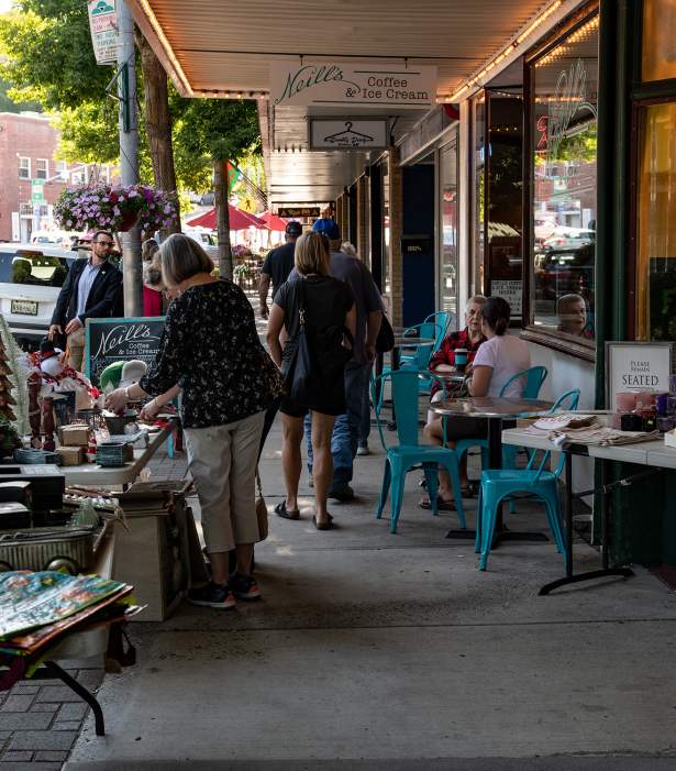 Shopping downtown