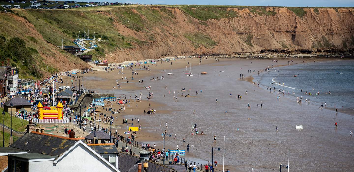 An image of the beach in Filey