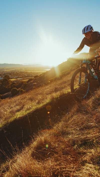 Bikers at sunset