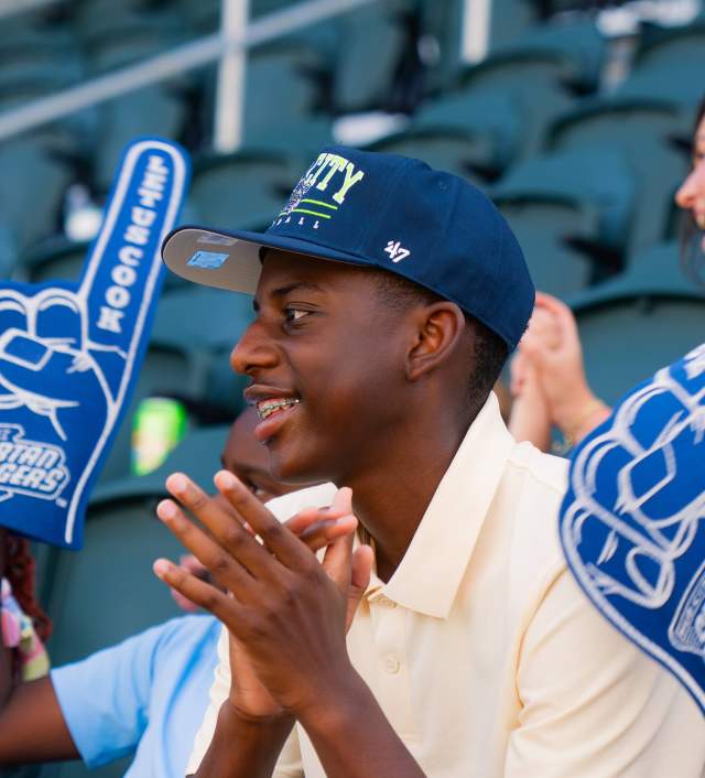 Cheering at Spartanburgers Game