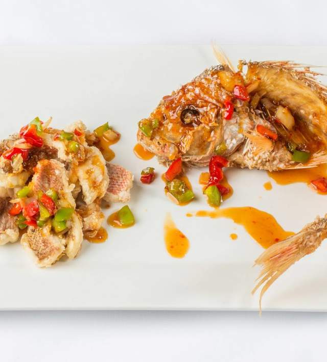 Fish dish at J. Wong's Thai & Chinese Bistro