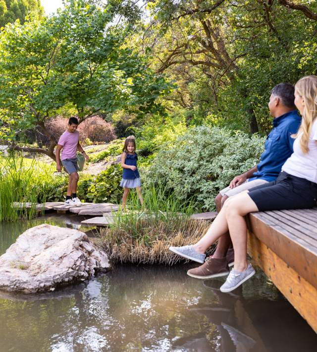 Image of a family at Red Butte Garden