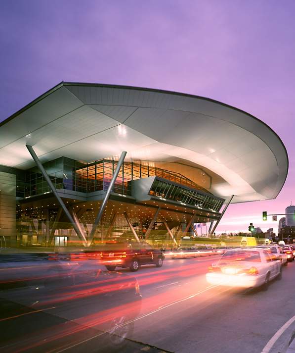 bcec exterior dusk