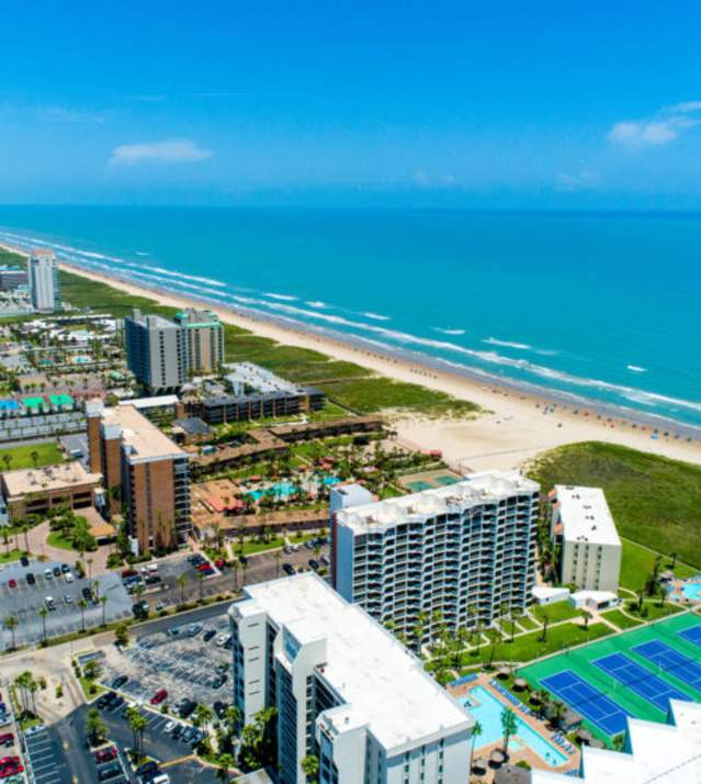 Aerial of coastline