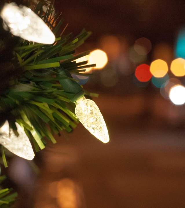 Christmas tree lights Downtown Carlisle