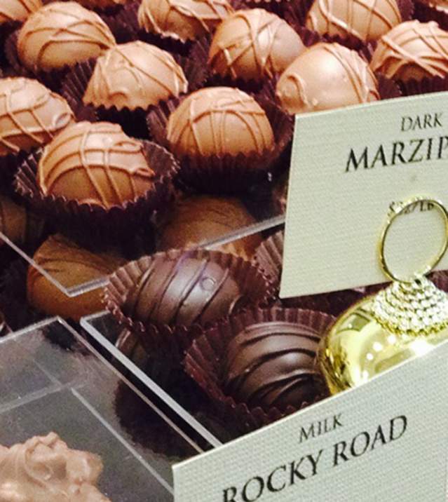 Chocolates on Display from Macris Chocolates in Lemoyne, PA