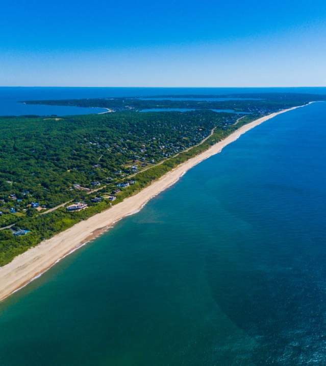 aerial of shoreline