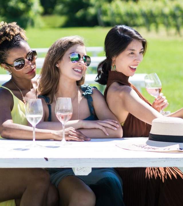 women at a winery