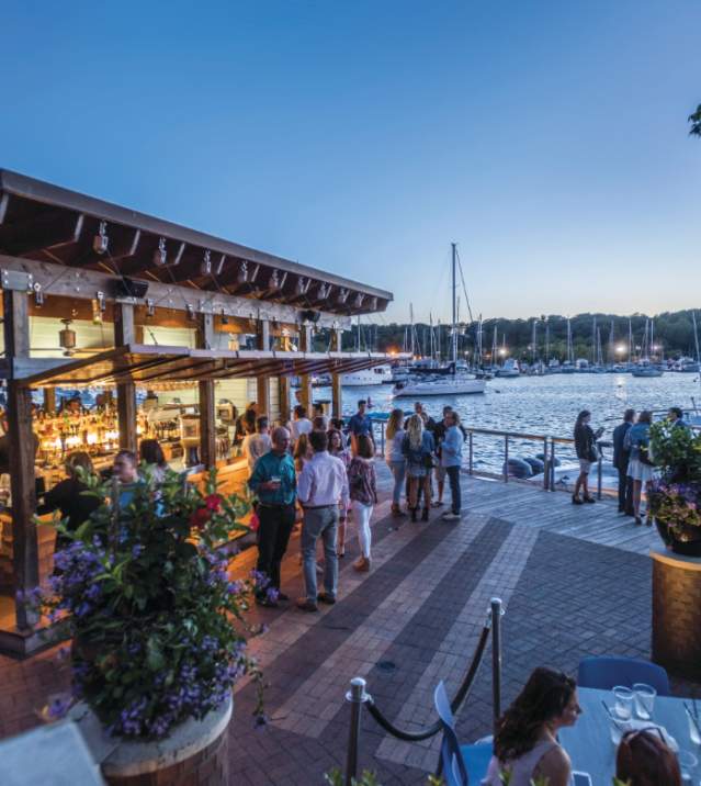 waterfront wine-and-dine
