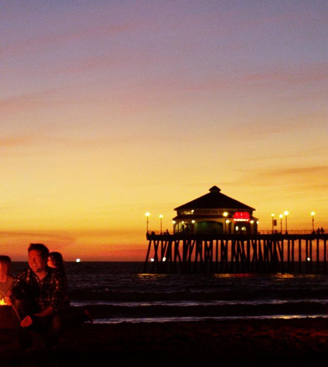 Beach Bonfires in Huntington Beach