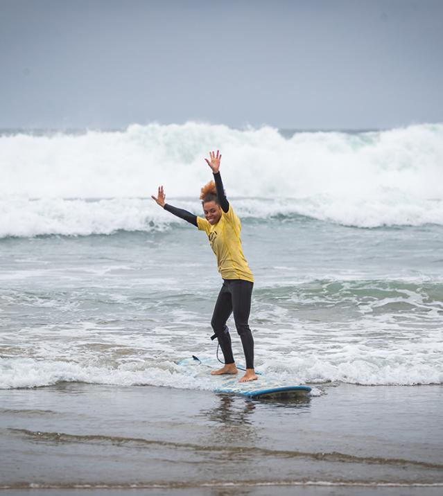 Surfing in Huntington Beach