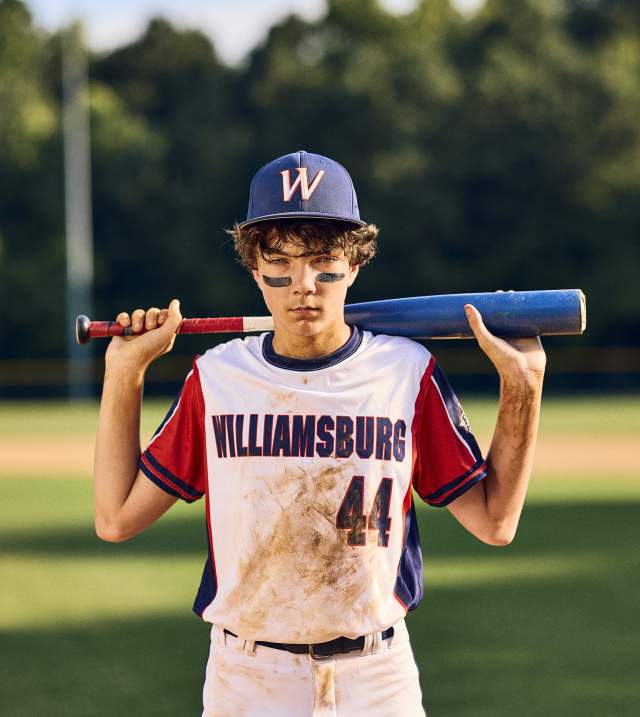 Boy Playing Baseball