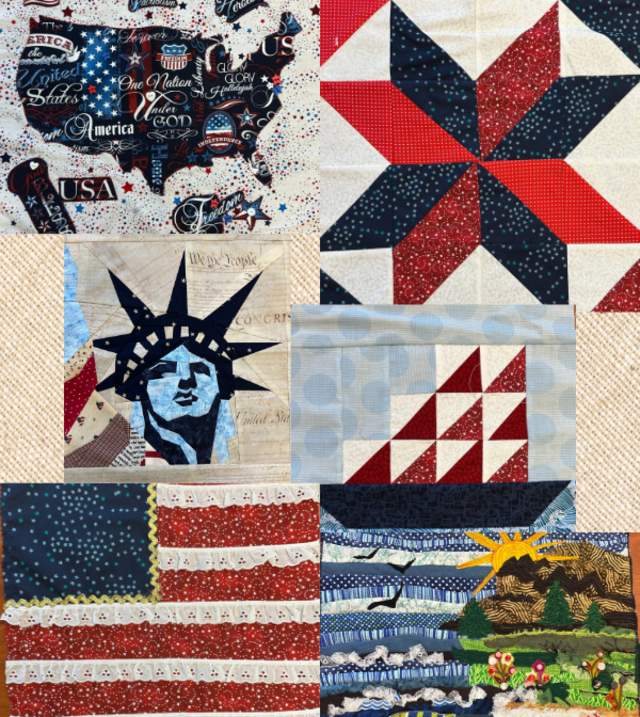 Quilt squares for the Great American Birthday Quilt.