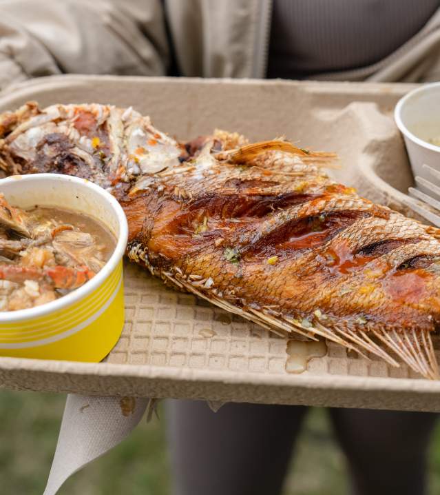 Deep Fried Whole Snapper & Seafood Gumbo – Monday