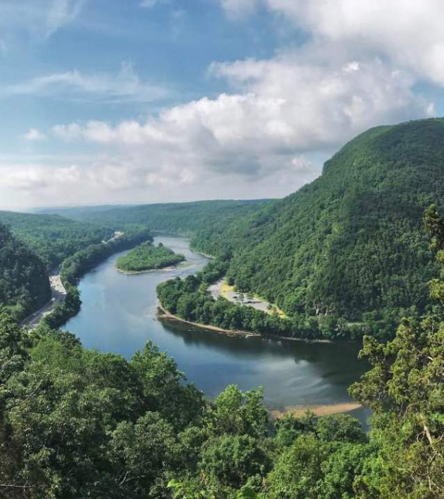 A view of Delaware Water Gap from the Appalachian Trail