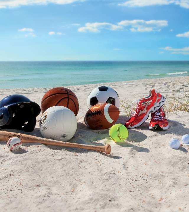 Sports Balls on the beach