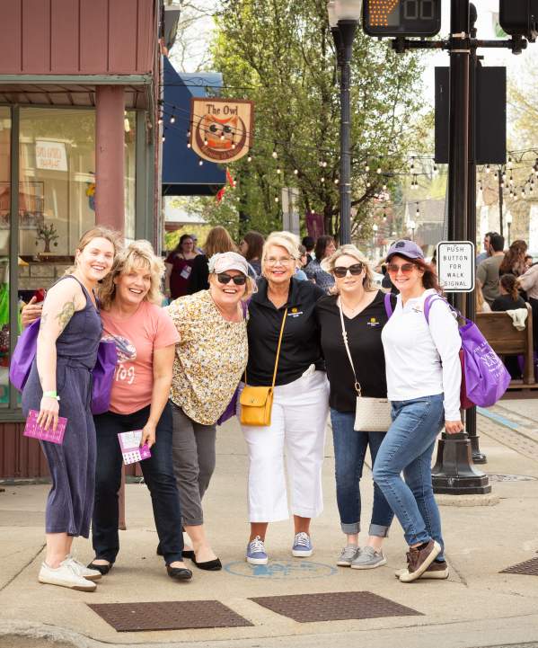 Group of women at the Milan Wine Walk