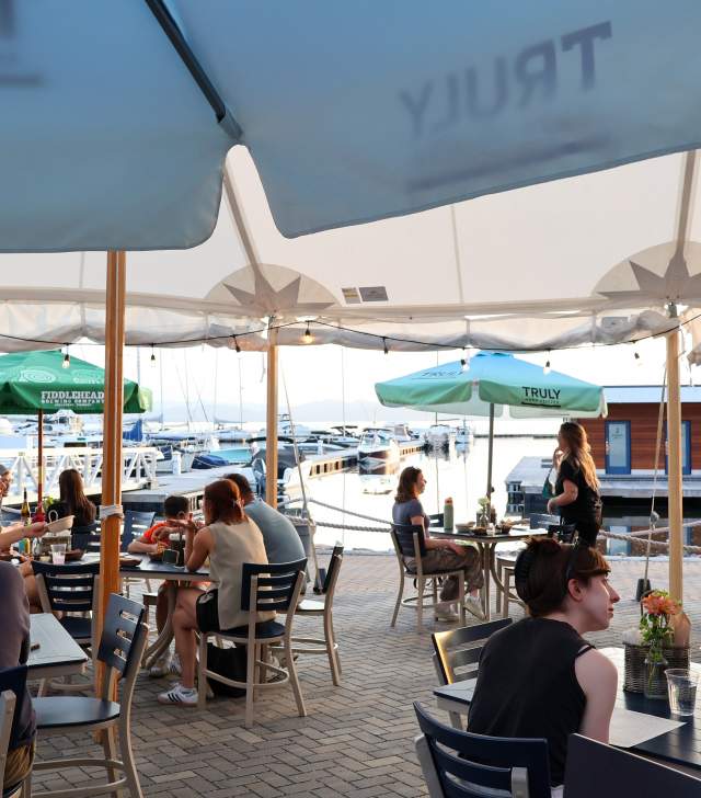 View from Farmers & Foragers food truck and restaurant on the Burlington waterfront