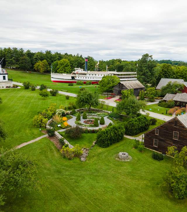 Shelburne Museum with sprawling grounds of Vermont history to explore.