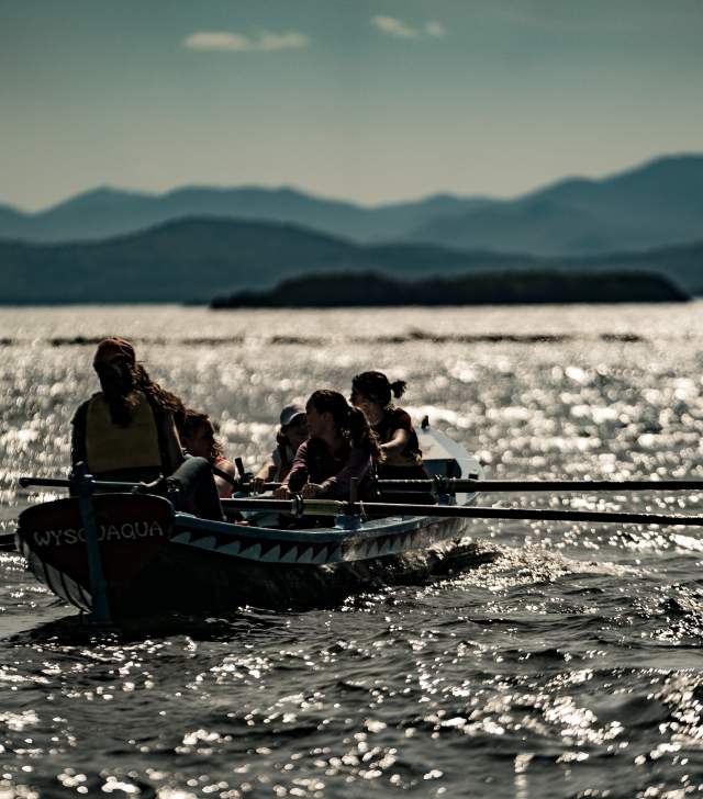 People-Rowing-On-Lake-Champlain