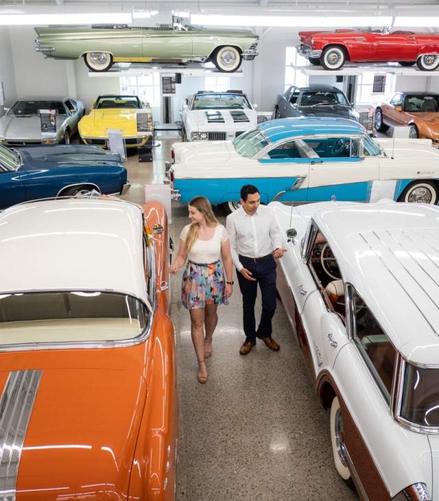People at the Automobile Gallery