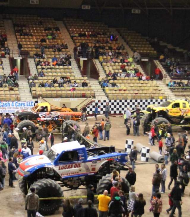 monster trucks inside brown county arena