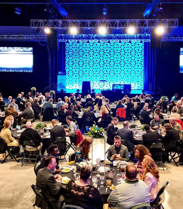 Group gathered at the Resch Expo Center in Green Bay for the Manufacturing Awards Banquet