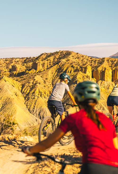 Mountain biking on Mud Springs Trail in Moab