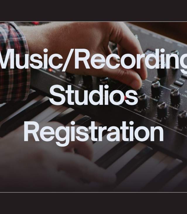 Music/Recording Studios Registration