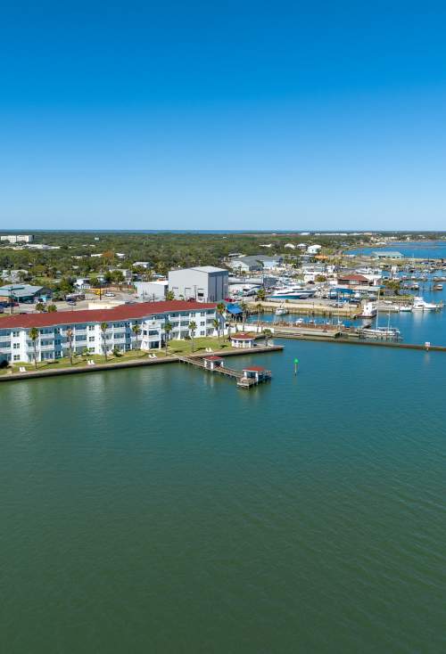 Lighthouse Inn from Bay