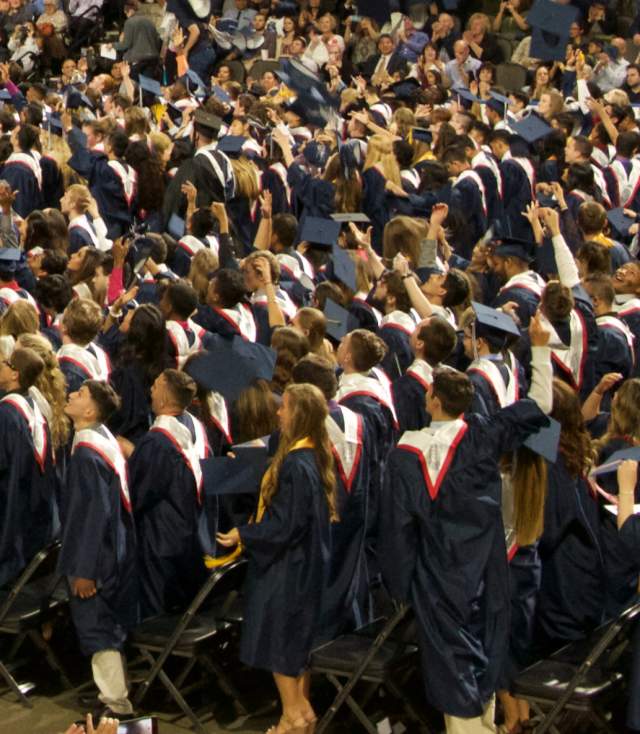 Image of a Generic High School Graduation Ceremony in a large coliseum