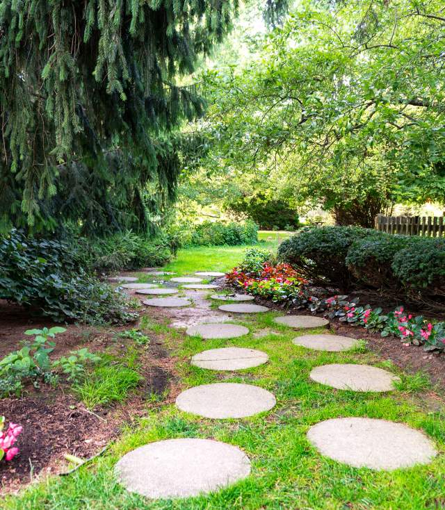 Stone Path at Foster Park Flower Gardens