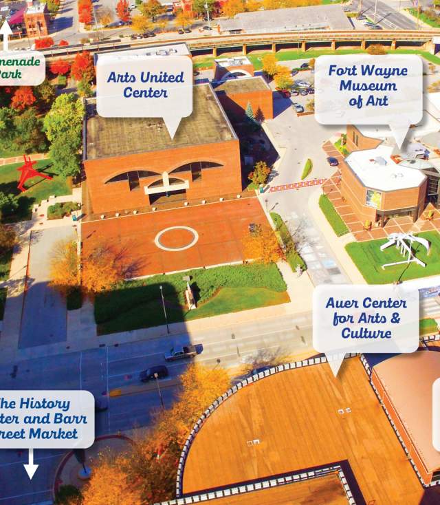 Arts Campus Fort Wayne Aerial Map 2020