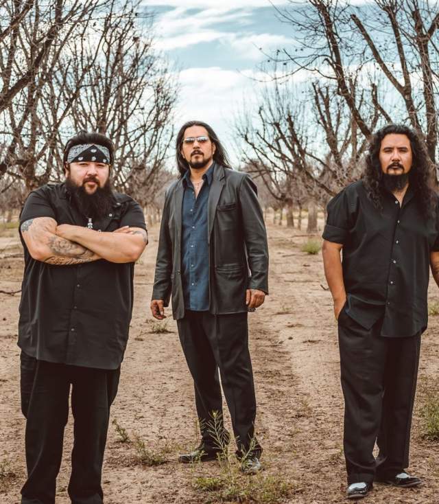 Promotional photo of the Los Lonely Boys band for their tour stop in Fort Wayne, Indiana.