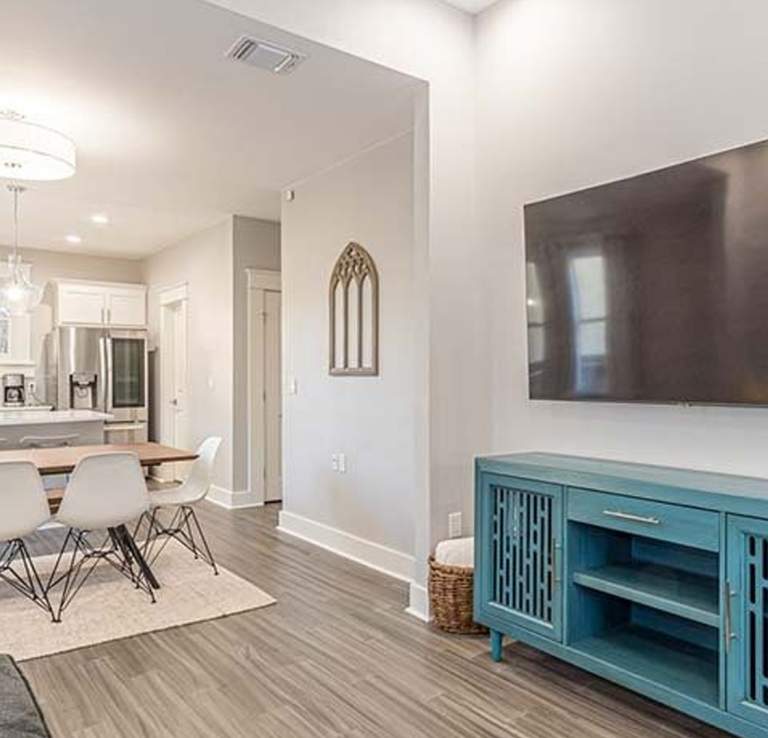 View of living room with TV