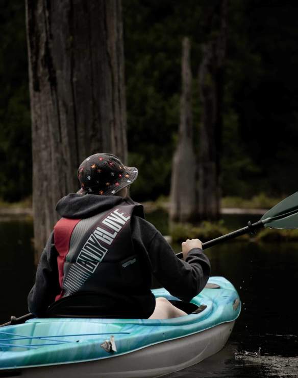 person in a kayak