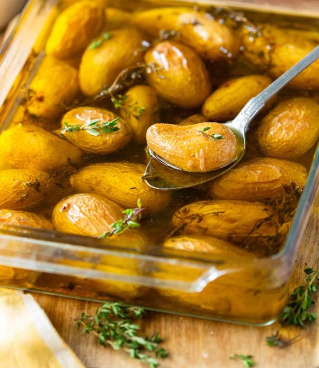 Spud of the Month: Potato Confit with Lemon Vinaigrette