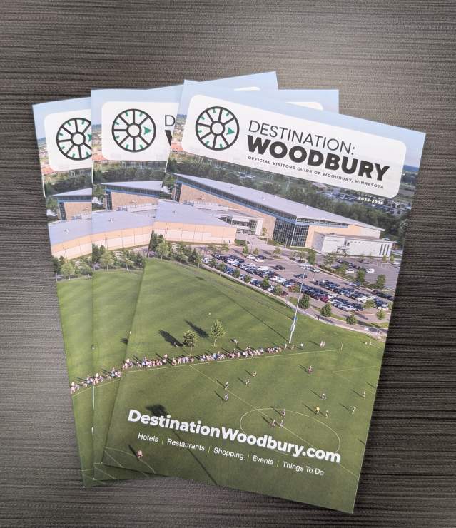 Printed copies of Woodbury Visitor Guide